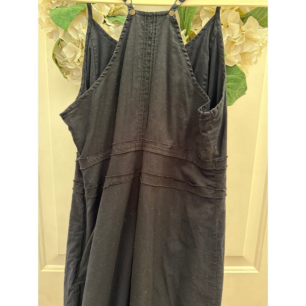Akini Black Sundress Womens Size 2 100% Cotton Old Money Quiet Luxury Minimalist - Picture 7 of 8